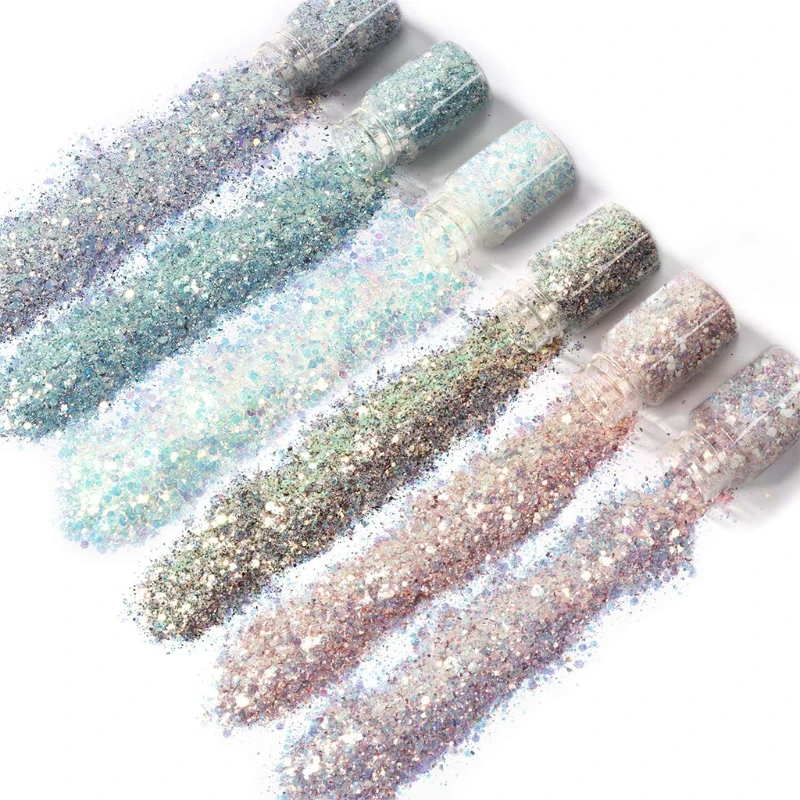 12 Colors Chunky Glitter Sequins for Face Body Eye Hair Decoration DIY Crafts Flakes NEW