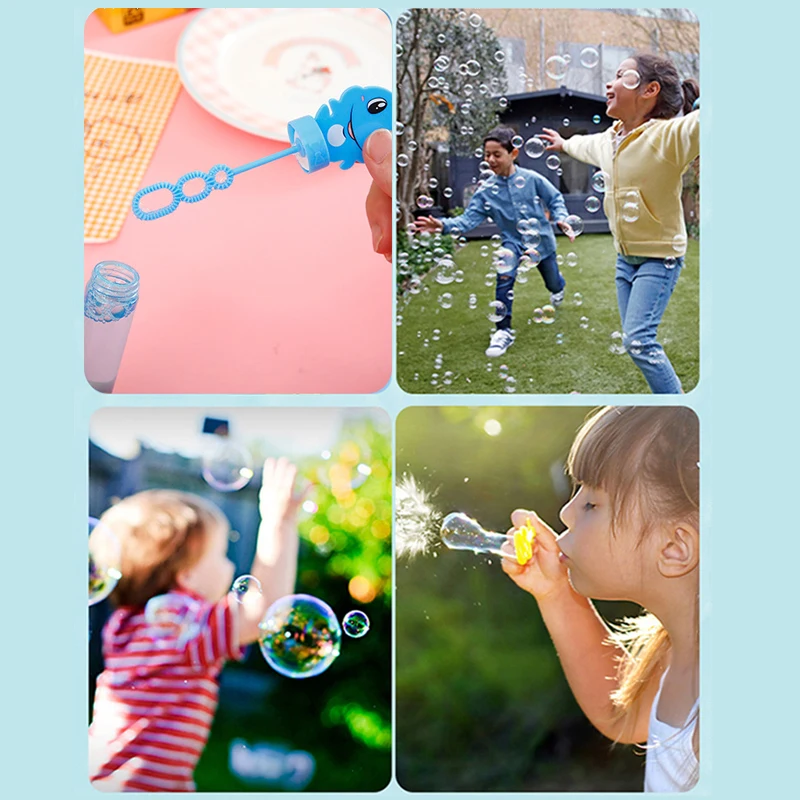 Cartoon Mini Dinosaur Duck Rabbit Bubble Stick Bubble Machine Soap Bubble Children Outdoor Sports Interactive toy Birthday Party 6