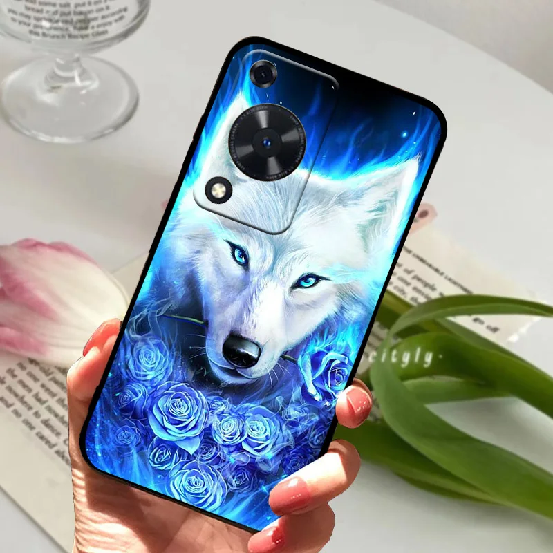 Cool Wolf Lion Silicone Back Cover - Soft Shockproof Shell