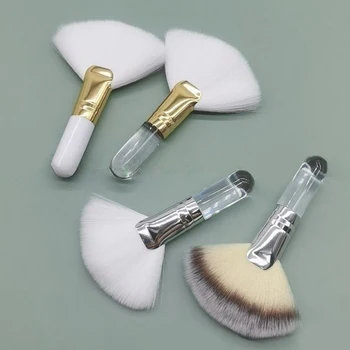 Mini Fan Makeup Brushes Facial Powder Foundation Blusher Concealer Brush Cosmetic Tools Synthetic Fiber Fan Brushes 1
