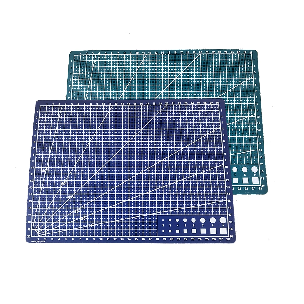 A4 A5 Cutting Mat High Density PVC Craft Pad for Sewing Quilting Leather Crafting Engraving Board with Grid Lines Angle Guides