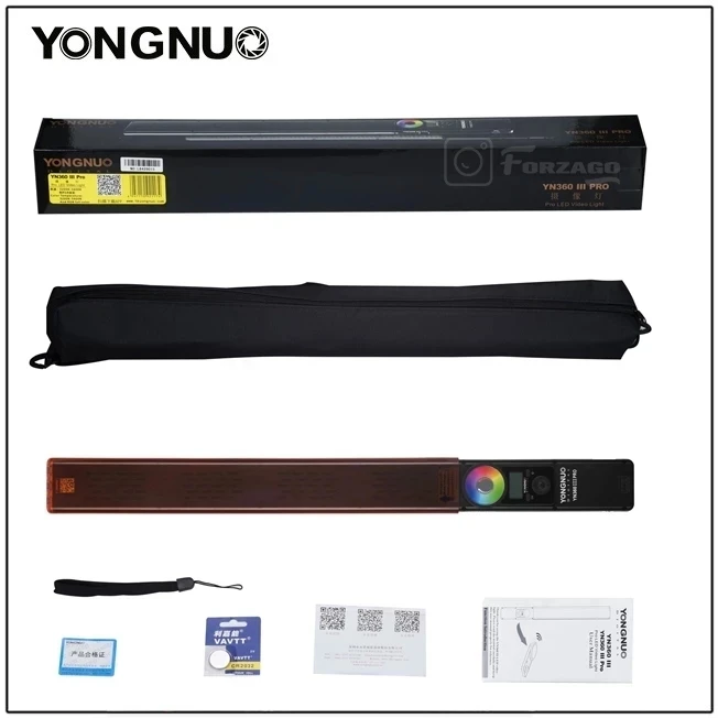 YONGNUO YN360 III 프로 3200K-5500K RGB 다채로운 LED 조명, 리모컨 아이스 스틱 LED 라이브 비디오 조명