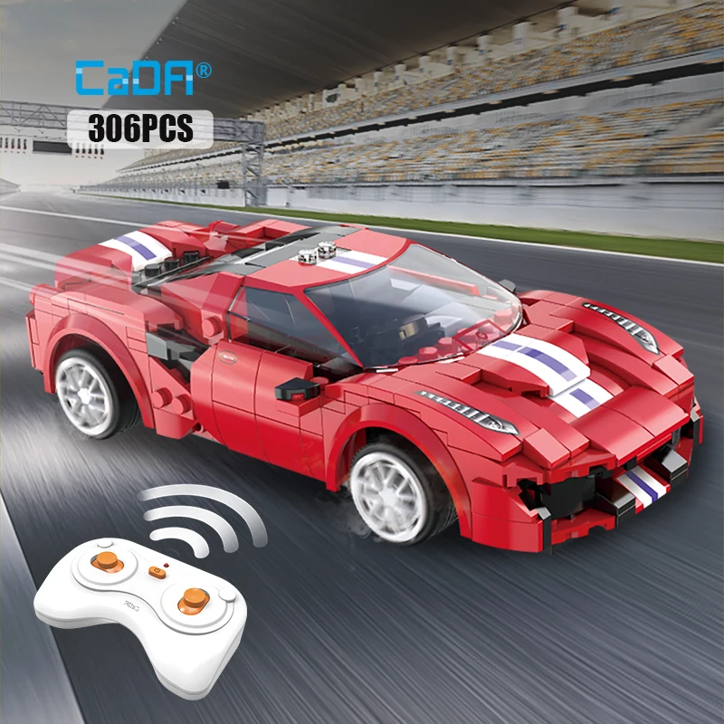 Cada City Remote Control Racing Car Compatible MOC Building Blocks Technical RC Super Sports Car Bricks Children Boys Gifts Toys|Blocks|...