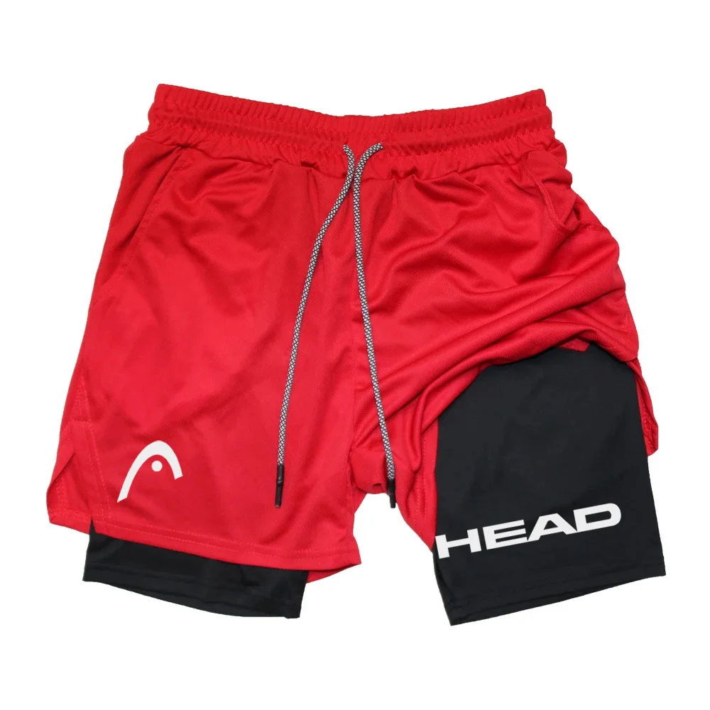 running shorts Anime Berserk Running Shorts Men Fitness Gym Training 2 in 1 Sports Shorts Quick Dry Workout Jogging Double Deck Summer