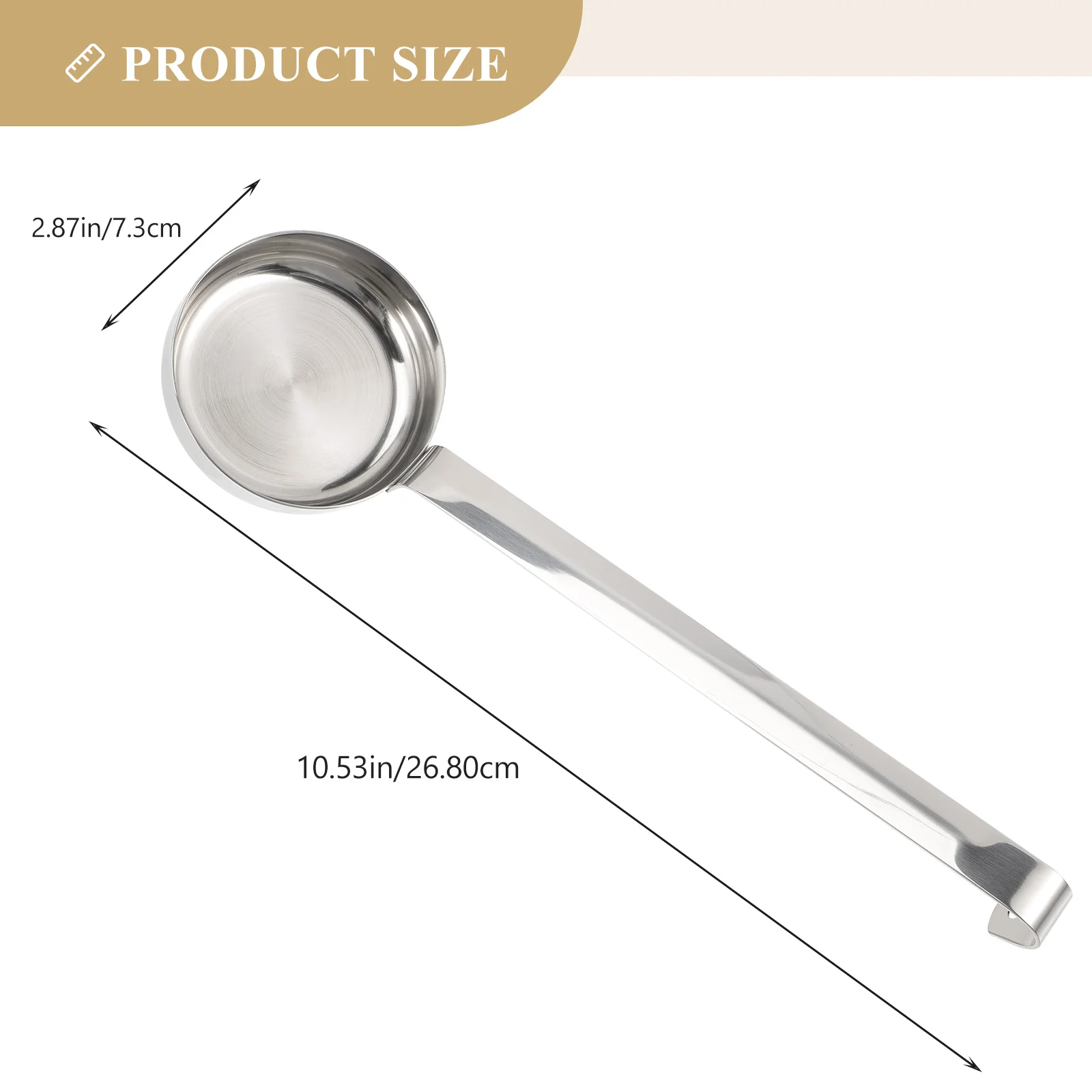 Stainless Steel Spoon Pizza Sauce Spoon Baking Measuring Scoop Tomato Cups Kitchen Ladle