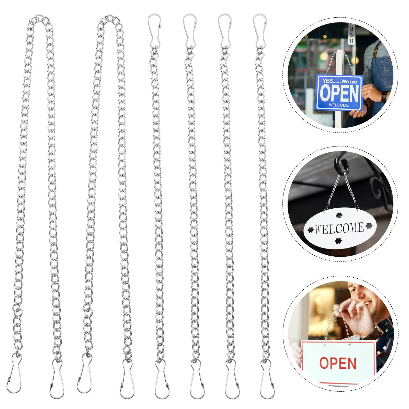 6pcs Hanging Chain Wall Hanging Plant Chain With Clasps For Home stainless steel chain steel chain