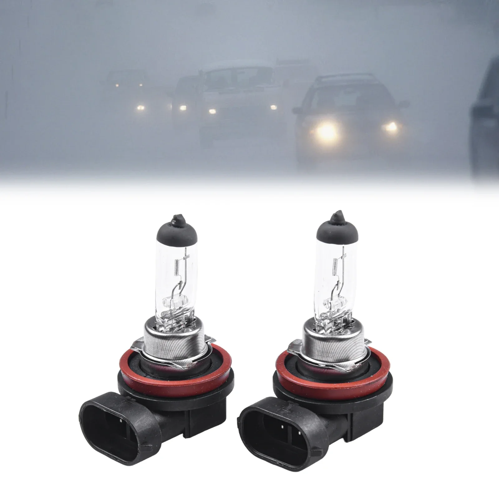 2pcs H8 Halogen 35W 12V 4300K Fog Light Bulbs Bright Clear Amber Replacement Pair Car-Headlight Bulbs Accessories 3
