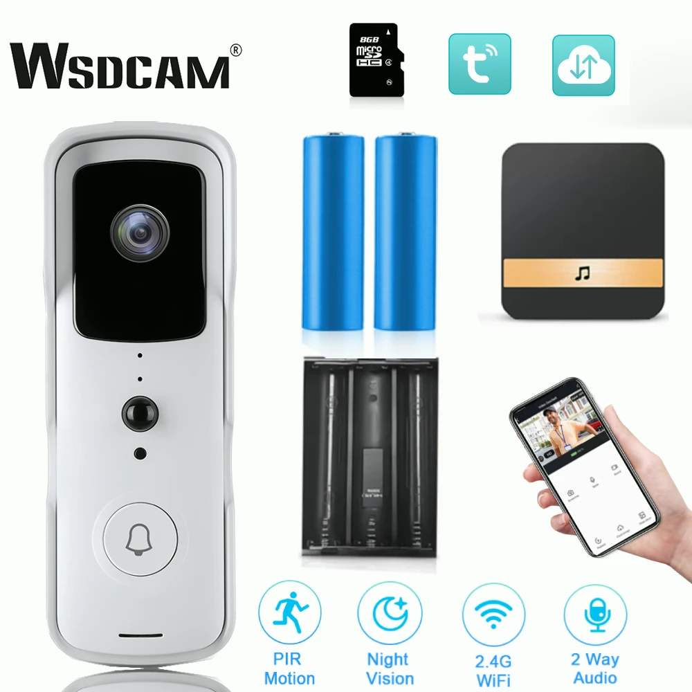 Smart Wireless WiFi 1080P Camera Video Doorbell Night Vision Chime Alert System 