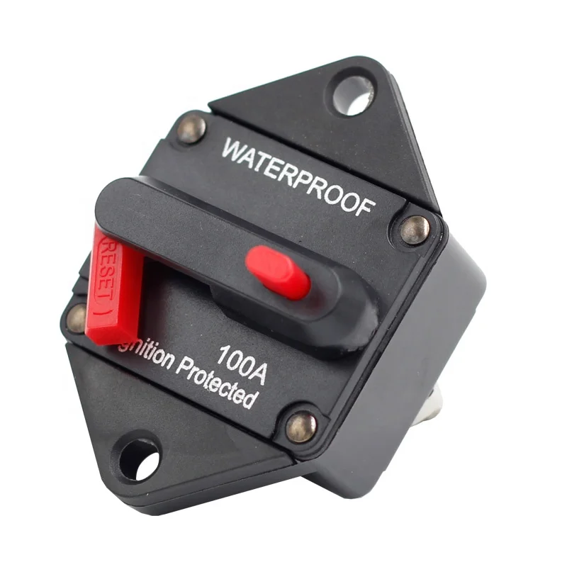 100A 150A 200A 300A Amp Car Auto Audio Marine Boat Waterproof DC Motor Operator Fuse Holder Circuit Breaker