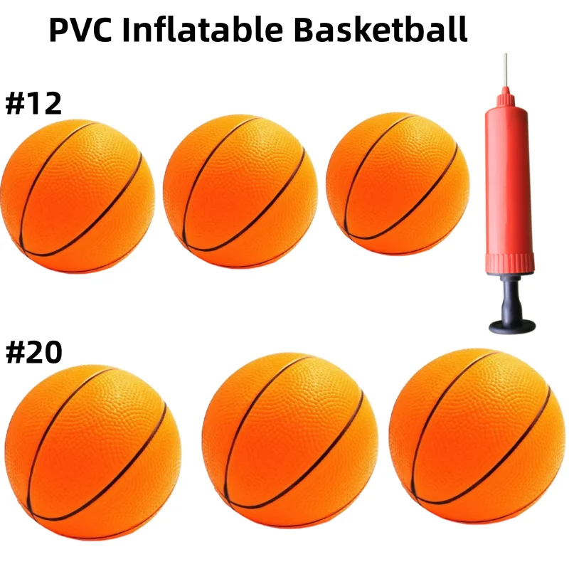 Small Mini Children Inflatable Basketballs With Pump Needle Kids PVC Sports Toys Parent-child Games Basketball 12/20cm