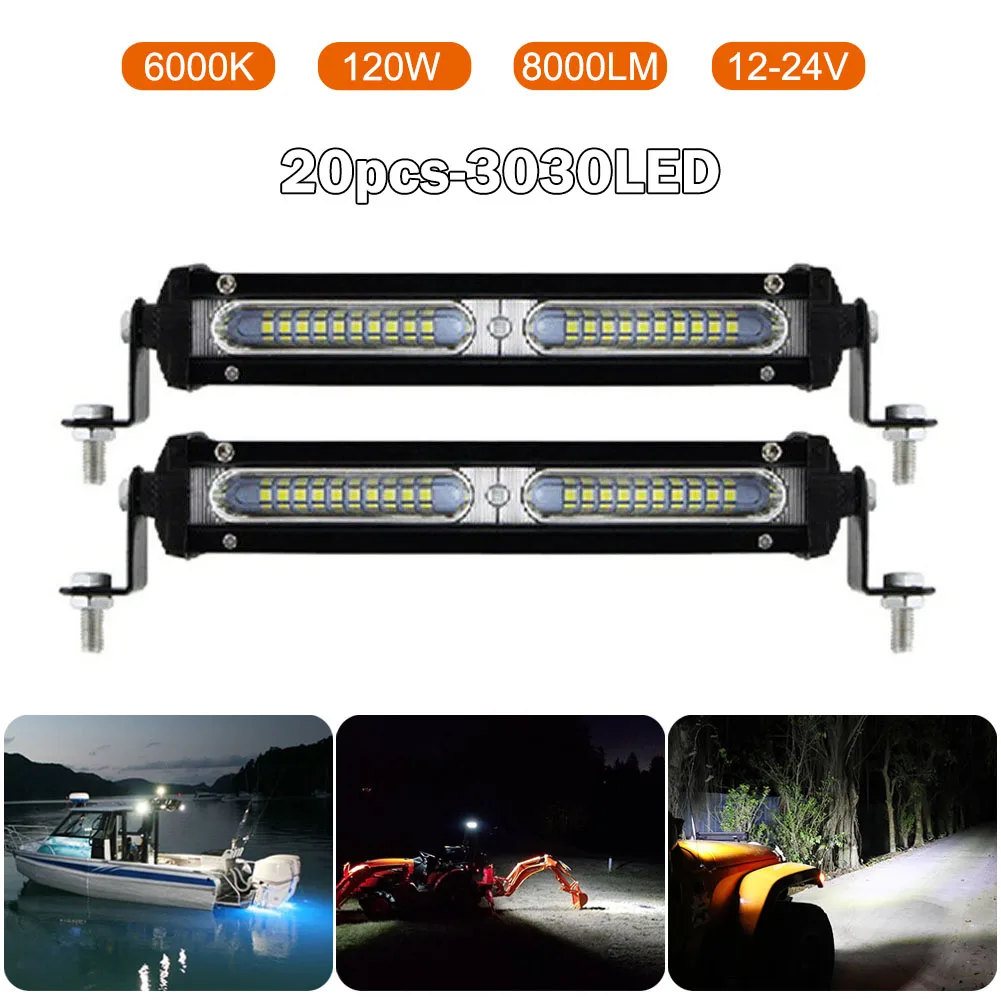 

Luixxuer 4x4 Off road Led Light Bar 7" inch Driving Fog Lamp Work Light Led Bar For Motorcycle Offroad SUV ATV Tractor 12V 24V