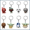 FUNKO Pocket Keychain Star Wars The Mandalorian Darth Vader Chewbacca Multiple Movie Peripheral Pendant Keychains Boy Girl Gifts 1