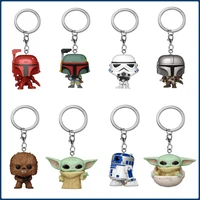 FUNKO Pocket Keychain Star Wars The Mandalorian Darth Vader Chewbacca Multiple Movie Peripheral Pendant Keychains Boy Girl Gifts 1