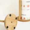 1PC Bamboo Paper Towel Holder Kitchen Dining Room Vertical Wooden Paper Roll Organizer Cling Film Holder Lazy Rag Holder 4