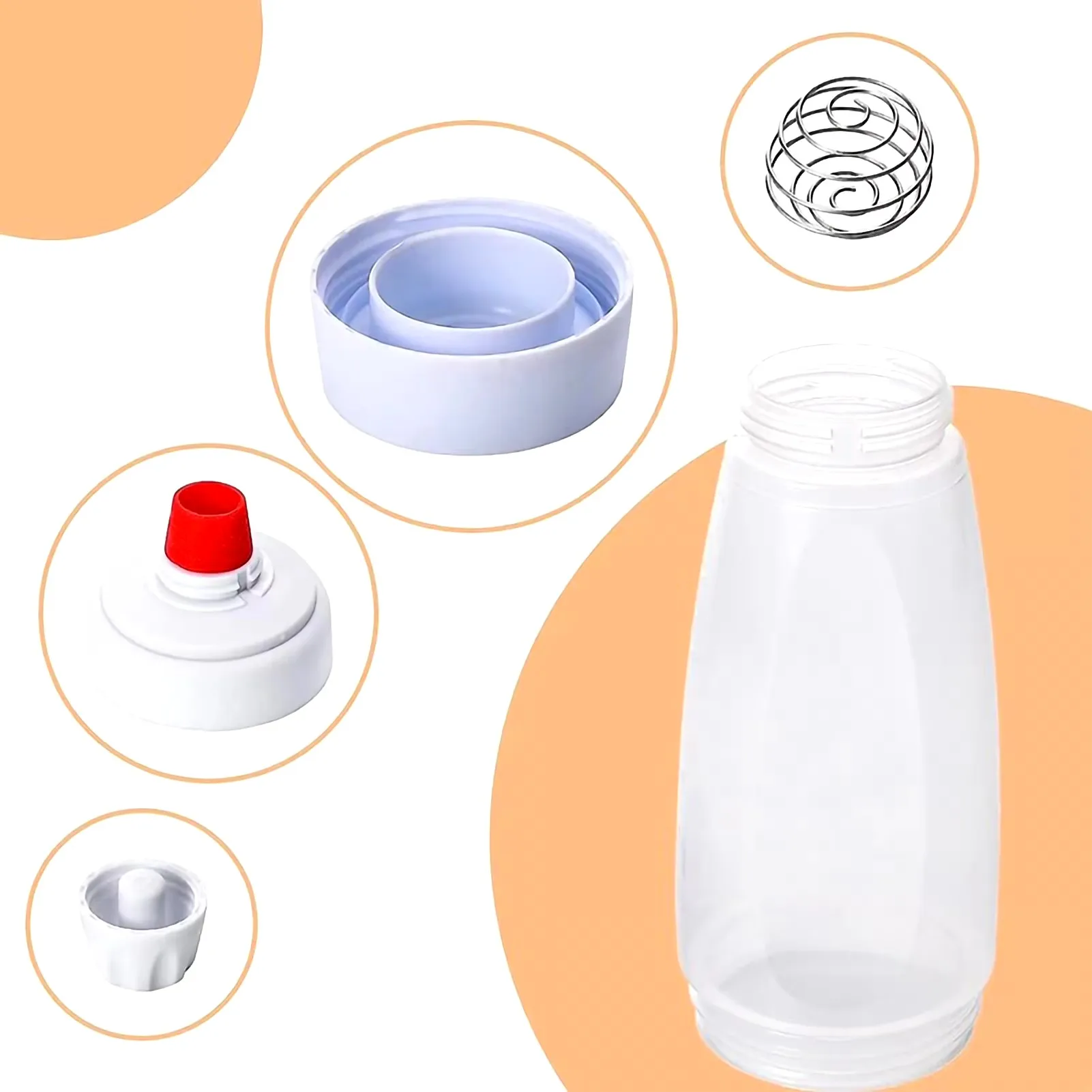 Pancake Batter Bottle Battler Mixer With Blender Ball Wire Whisk For Restaurant Baking Pancakes Cupcakes Muffins Crepes And More pastry tools