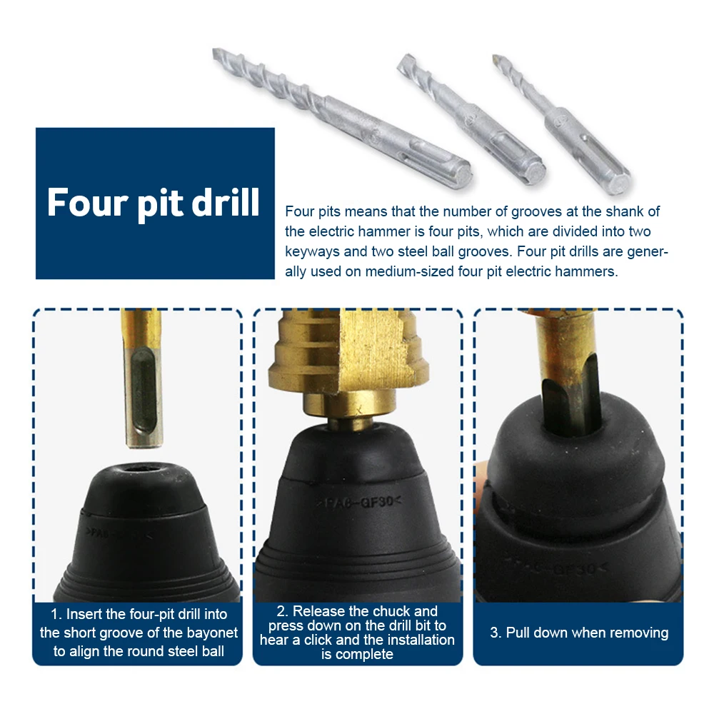 SDS Drill chuck Replace for BOSCH GBH2-26DFR GBH 2-26 DFR GBH2-26 GBH 4-32 DFR GBH3-28 36V GBH36VF Power Tool Accessories
