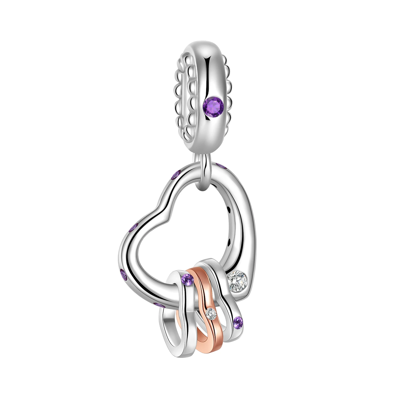925 sterling silver rose gold serial love boutique charms fit original Pandora bracelet charm bead necklace Diy female jewelry