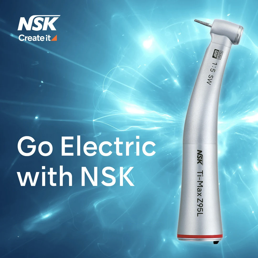 Nsk Pulsante 1:5 Contrangolo Dentale Manipolo Aumentare La Velocità Manipolo Mini Testa Ti Max X95L Interno Spray D'Acqua Anello Rosso