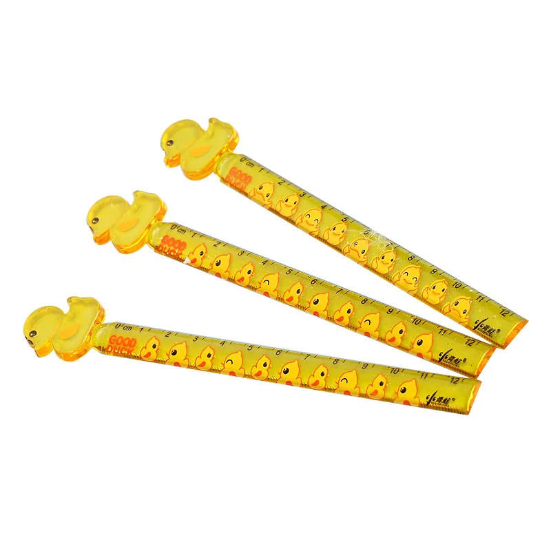1 PCS Cute Duck Straight Ruler Kawaii Tools Stationery Cartoon Drawing Gift Office School Measuring