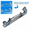 14" S/M Size Adjustable Frame Milled Tooth Car Body Polisher Files Metal Panel Polishing Curved Tooth Steel File Holder Dent Kit 6
