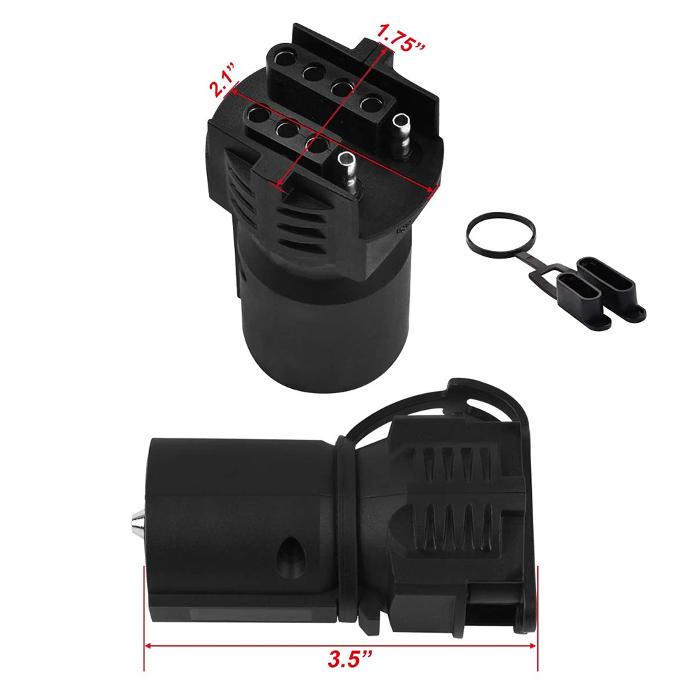 Weatherproof 2-in-1 Trailer Plug Adapter: 7-Pin to 4/5-Pin Connector