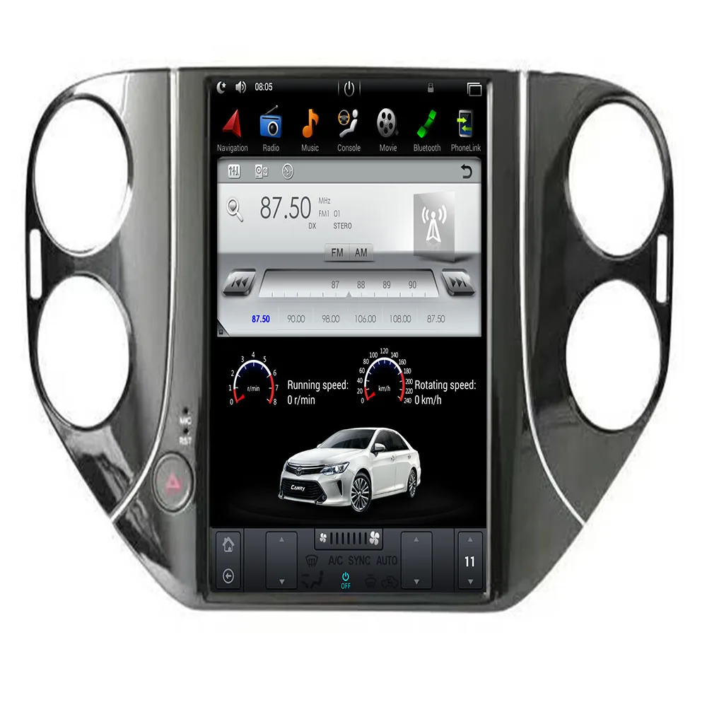 

Автомобильный мультимедийный плеер, 12,3 дюйма, PX6, для Volkswagen Tiguan 2007-2050, в стиле Тесла, Android, GPS-навигация, автомобильное радио, головное устройство