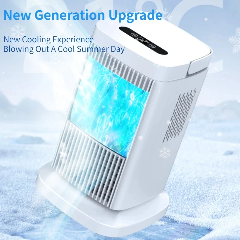 

New Semiconductor Mini Air Conditioning Fan Cooler Portable Desktop Cooling Fan Household Electronic Refrigerator Office Humidif
