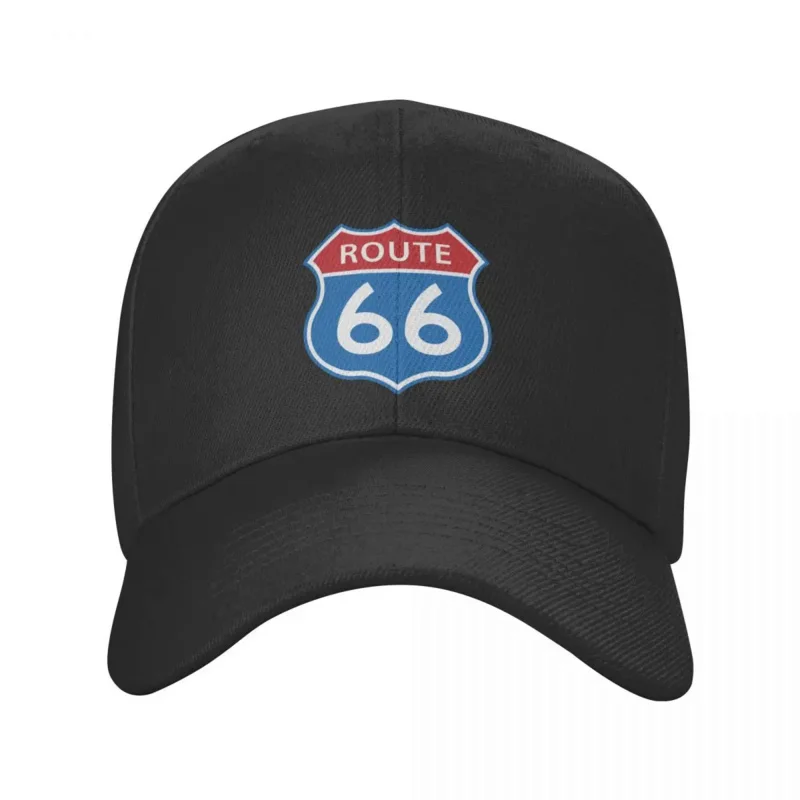 

Бейсболка индивидуализированная Route 66 для мужчин и женщин, регулируемая американская шапка для папы, осенняя Кепка-бейсболка, Кепка-тракер