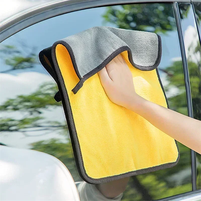 Microfibre Car Cleaning Cloths Thickened Car Towel Super Absorbent 1/10pcs For Wash Waxing Polishing Cleaning Drying
