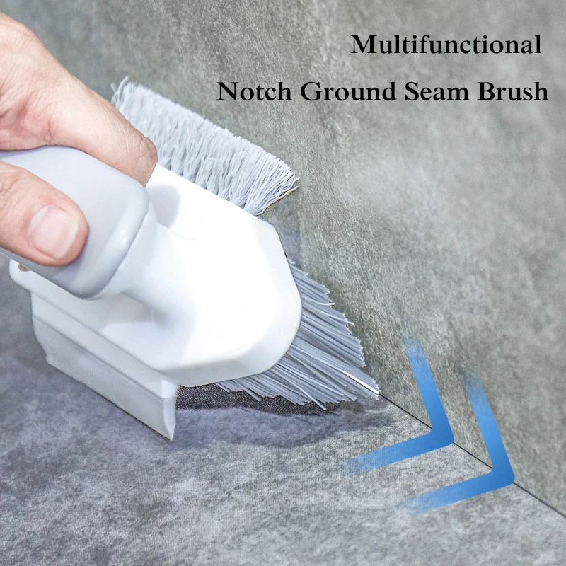 Bathroom Handled Notch Ground Seam Brush Bristles To Scrub Toilet Bath Brush  Ceramic Tile Floor Kitchen Cleaning Brushes 