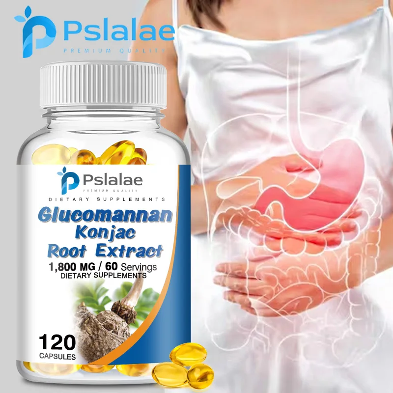 Glucomannan Capsules Natural Fiber Source Gastrointestinal Health Appetite Suppression Weight Management digestive capsules