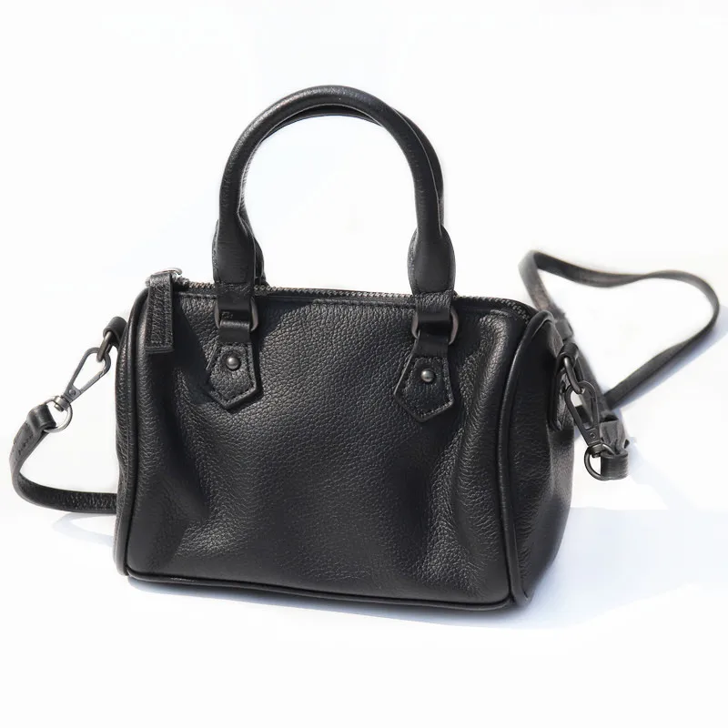 여성용 빈티지 심플 스타일 숄더백, 하이 퀄리티 소프트 가죽, 레이디 크로스바디 백, 패션 보스턴 디자인 지갑, 토트 핸드백 