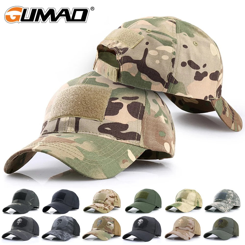 

Camouflage Cap Multicam Adjustable Mesh Breathable Tactical Military Army Hat Outdoor Fishing Hiking Basketball Baseball Cap