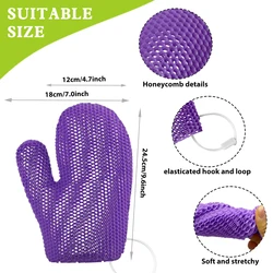 Colorful Honeycomb Exfoliating Shower Glove - Gentle, Durable, and Antibacterial (WG - CZ004 - HL)