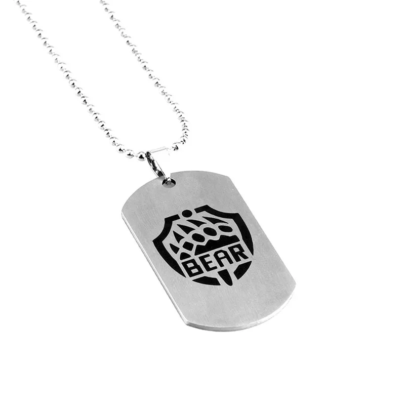 Game Dog Tag Necklace Escape From Tarkov Badge keychain Побег из