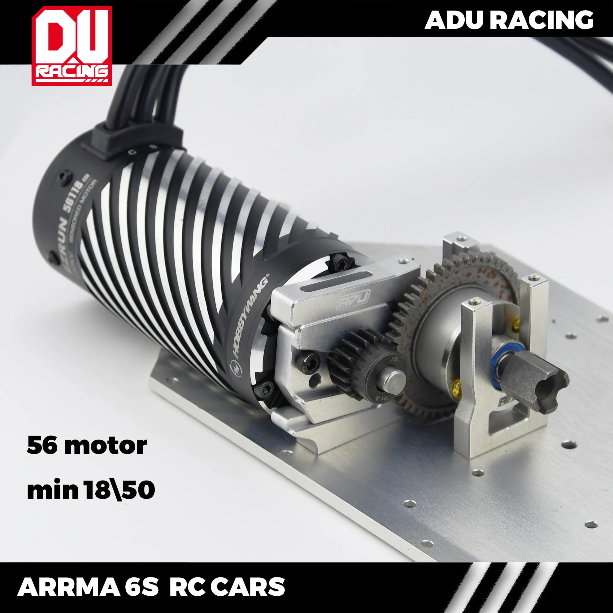 Adu Racing 7075-t6 Gleit motor halterung mit 42mm 49mm 56mm Motor für Arrma 6 s 1/8 und 1/7 RC Autos