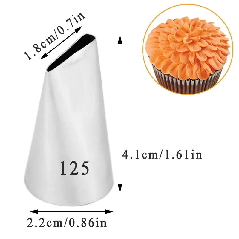 Rose Petals Icing Piping Nozzles Set 5pc/set cake decorating tip set,cake icing nozzles,baking nozzle set,cake decorating nozzle set for Cake Decorating Pastry Tools #124 #125 #126 #127 #128