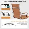 Office Desk Chair, Ergonomic Leather Modern Conference Room Chairs, Executive Ribbed Height Adjustable Swivel Rolling Chair 6