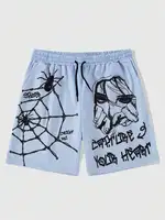 New Men's Summer Shorts Loose Luxury Shorts 3D Printed Casual Spider Web Printed Homestay Shorts Hawaiian Beach Shorts 1