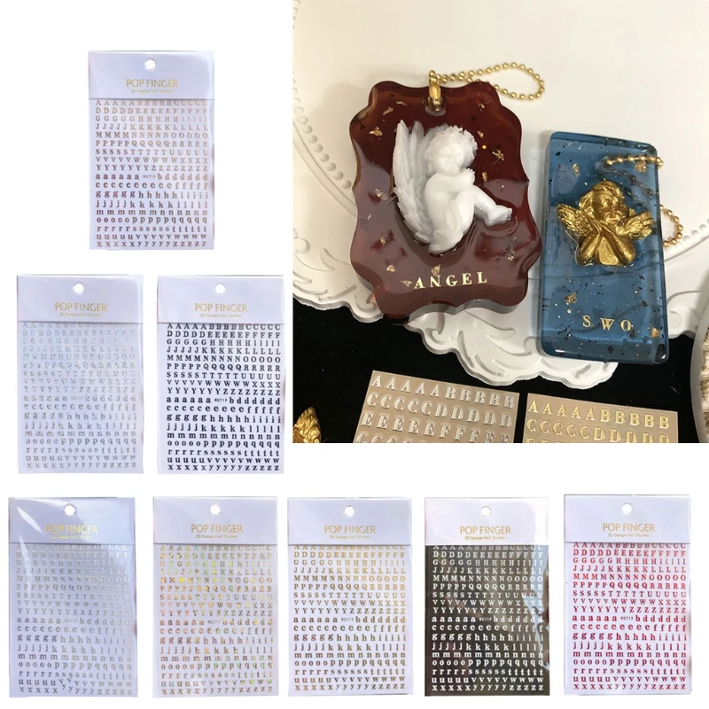 Sparkling Metallic Alphabet Stickers - Self-Adhesive 26-Piece Set