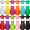 Cheap Wholesale Children Adult Parent-child Chef Apron Painting Cooking Class Suit Apron and Chef Hat in Stock 3