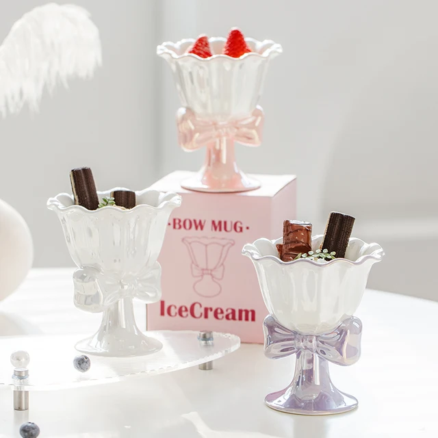 Japanese Bow Ice Cream Cups: Utterly Adorable and Delicately Charming