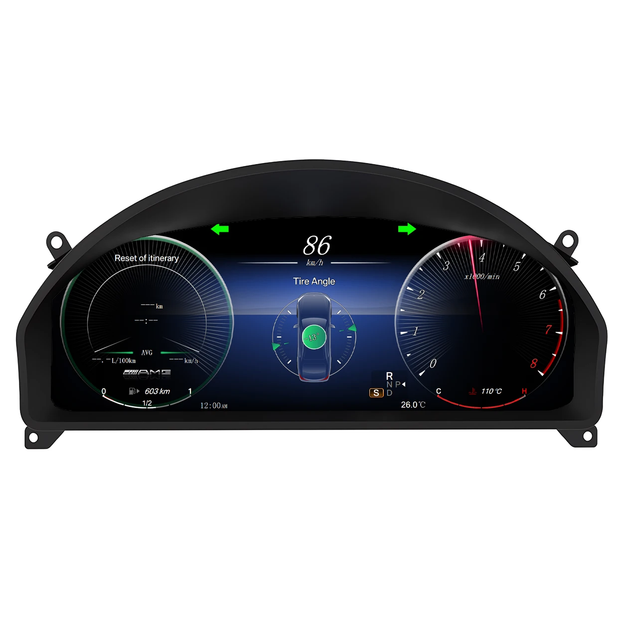 Lcd Display Instrument Cluster Display LCD For Mercedes Benz C-Class W204 NTG4.0 2008-2011 Speedometer Dashboard Tachometer Digital Virtual Instrument Cluster Cockpit