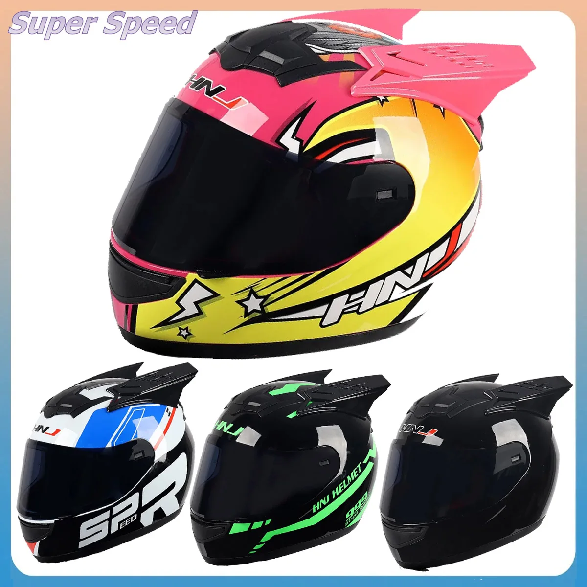 Motor HNJ Helm Off-Road Pengendara Sertifikasi ECE Pria Wanita