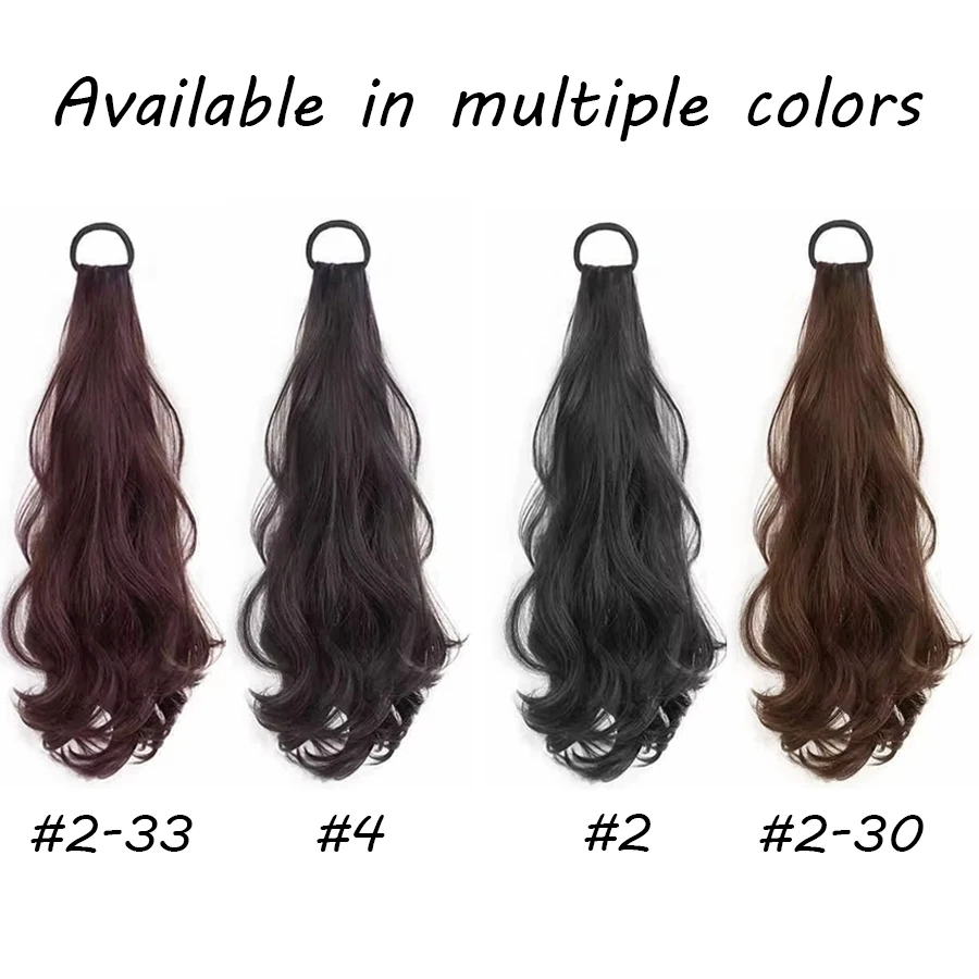 Synthetic Ponytail women's rubber band ponytail Korean style big wavy hair simulation hair natural temperament ponytail