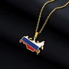 Russia Map Pendant Necklaces Women Russian Map Necklace Jewelry Stainless Steel Necklaces Russia Flag Pendant Necklaces 1