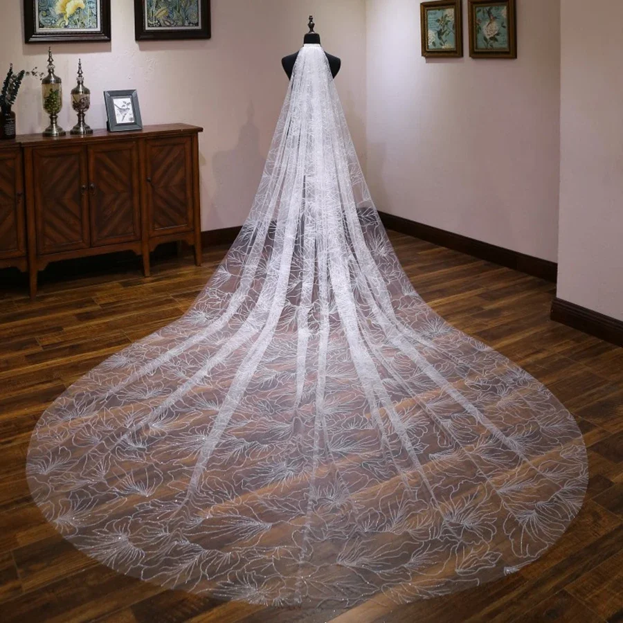 

Wholesale Ivory Gold Shiny Wedding veils Velos de novia Boda Mariage Wedding accessories Sexy Wedding Bride Voile De La Mariée