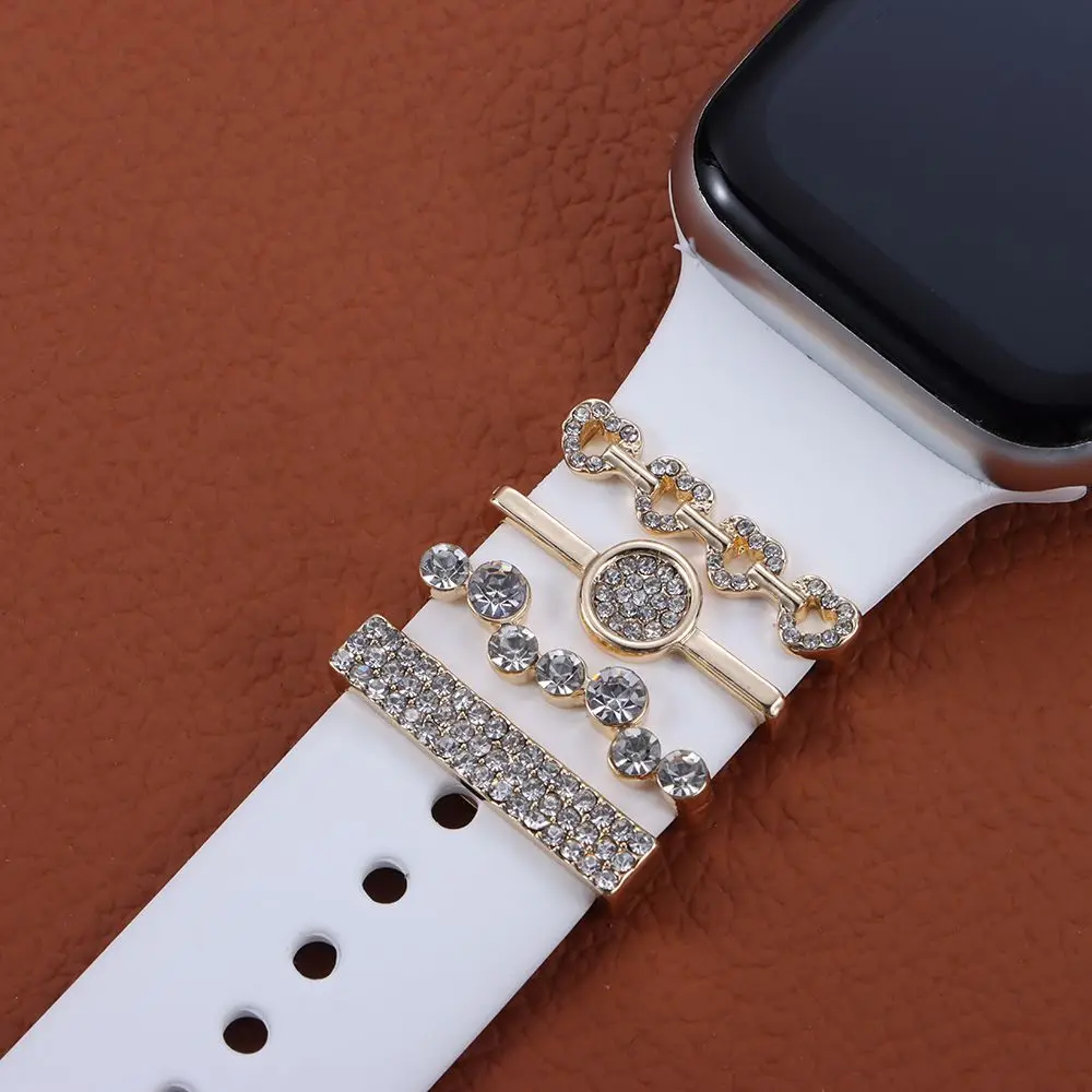 

Metal Diamond Nails Watch Band Ornament Wristbelt Charms Decorative Ring Strap Accessories