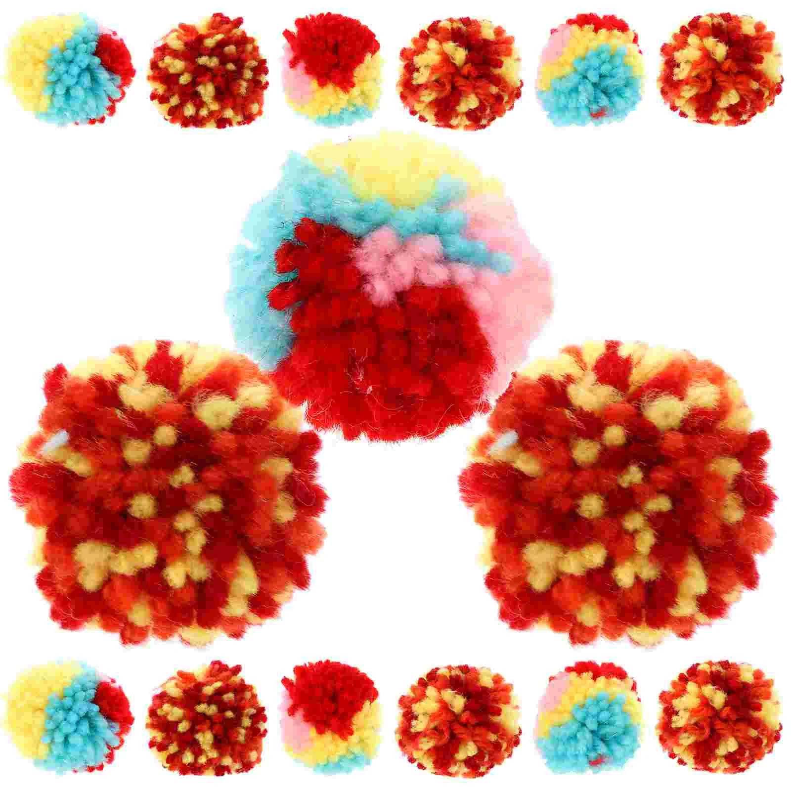 

15 Pcs Cat Plush Ball Toys Balls Catnip for Cats Chewing Colorful Playing Kitten Kittens