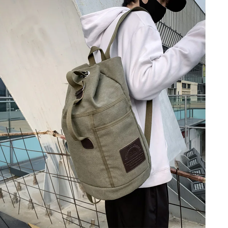 Large Capacity Rucksack Man Travel Bag Mountaineering Backpack Male Luggage Canvas Bucket Shoulder Bags for Boys Men Backpacks